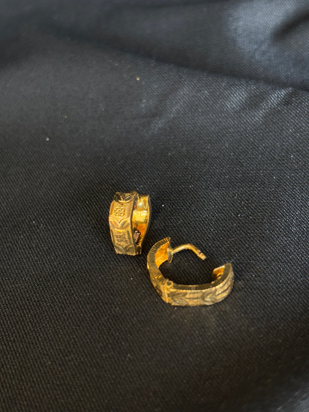 22K Gold Hoop Earrings/ Bali with Intricate Details - Elegant & Traditional