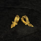 Vintage Style 22K Gold Victoria Coin Bali Earrings | Antique Finish Hoop Charms