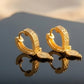 Vintage Style 22K Gold Victoria Coin Bali Earrings | Antique Finish Hoop Charms