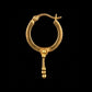 22K Yellow Gold Scalloped Motif Bali with Fine Mesh Tassel Drops