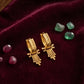 22K Gold Criss-Cross Textured Bali with Five-Strand Beaded Tassels