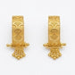 22K Gold Filigree Bali Earrings with Bead Tassel Drops | Traditional Indian Hoops