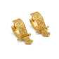 22K Gold Filigree Bali Earrings with Bead Tassel Drops | Traditional Indian Hoops