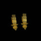 Luxury 22K Gold Wide-Band Coin Earrings | Ornate Granulated Bali Hoops