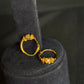 Artisan Crafted 22K Gold Floral Earrings.