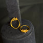 Artisan Crafted 22K Gold Floral Earrings.