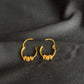 Artisan Crafted 22K Gold Floral Earrings.