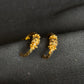 Artisan Crafted 22K Gold Floral Earrings.