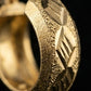 22K Gold Wide Band Huggie Bali Earrings with Geometric Diamond-Cut Panels