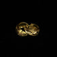 22K Gold Wide Band Huggie Bali Earrings with Geometric Diamond-Cut Panels