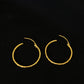 22K Gold Classic Textured Bali Earrings