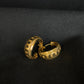 Striking 22K Gold Patterned Hoop Earrings