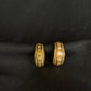 Striking 22K Gold Patterned Hoop Earrings