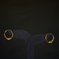 Distinctive 22K Gold Textured Hoop Earrings.