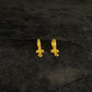22K Yellow Gold Ribbed Bali Earrings with Three-Tier Beaded Tassel Drops