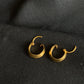 Statement 22K Gold Wide Hoop Earrings.