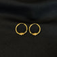 22K Gold Classic Bali Earrings with Textured Accent