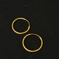 22K Gold Minimalist Bali Hoop Earrings