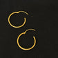22K Gold Minimalist Bali Hoop Earrings