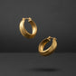 22K Yellow Gold Diamond-Cut Bali Earrings | Sparkle Finish Textured Hoops