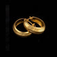 22K Yellow Gold Diamond-Cut Bali Earrings | Sparkle Finish Textured Hoops