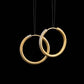 22KT Two-Tone Gold Bali Earrings | Yellow & White Gold Textured Beaded Hoops