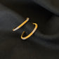 22K Two-Tone Gold Bali Earrings | Yellow & White Gold Textured Beaded Hoops
