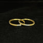 22K Two-Tone Gold Bali Earrings | Yellow & White Gold Textured Beaded Hoops