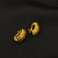 22K Gold Textured Stud Earrings