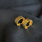 Exquisite 22K Gold Filigree-Style Hoop Earrings.