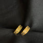 Exquisite 22K Gold Filigree-Style Hoop Earrings.