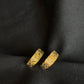 Exquisite 22K Gold Filigree-Style Hoop Earrings.
