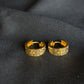 Exquisite 22K Gold Filigree-Style Hoop Earrings.