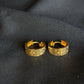 Exquisite 22K Gold Filigree-Style Hoop Earrings.