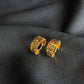 Exquisite 22K Gold Filigree-Style Hoop Earrings.