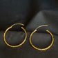 Classic 22K Gold Hoop Earrings - Understated Elegance