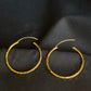 Classic 22K Gold Hoop Earrings - Understated Elegance