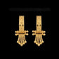 22K Gold Wide Band Ribbed Bali Earrings | Bold Vertical Textured Gold Hoops