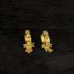 22K Gold Wide Band Ribbed Bali Earrings | Bold Vertical Textured Gold Hoops