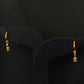 22K Gold Small Hoop Earrings with Dangler