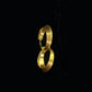 22K Gold Dual-Finish Bali Hoops | Matte and High-Polish Textured Gold Earrings