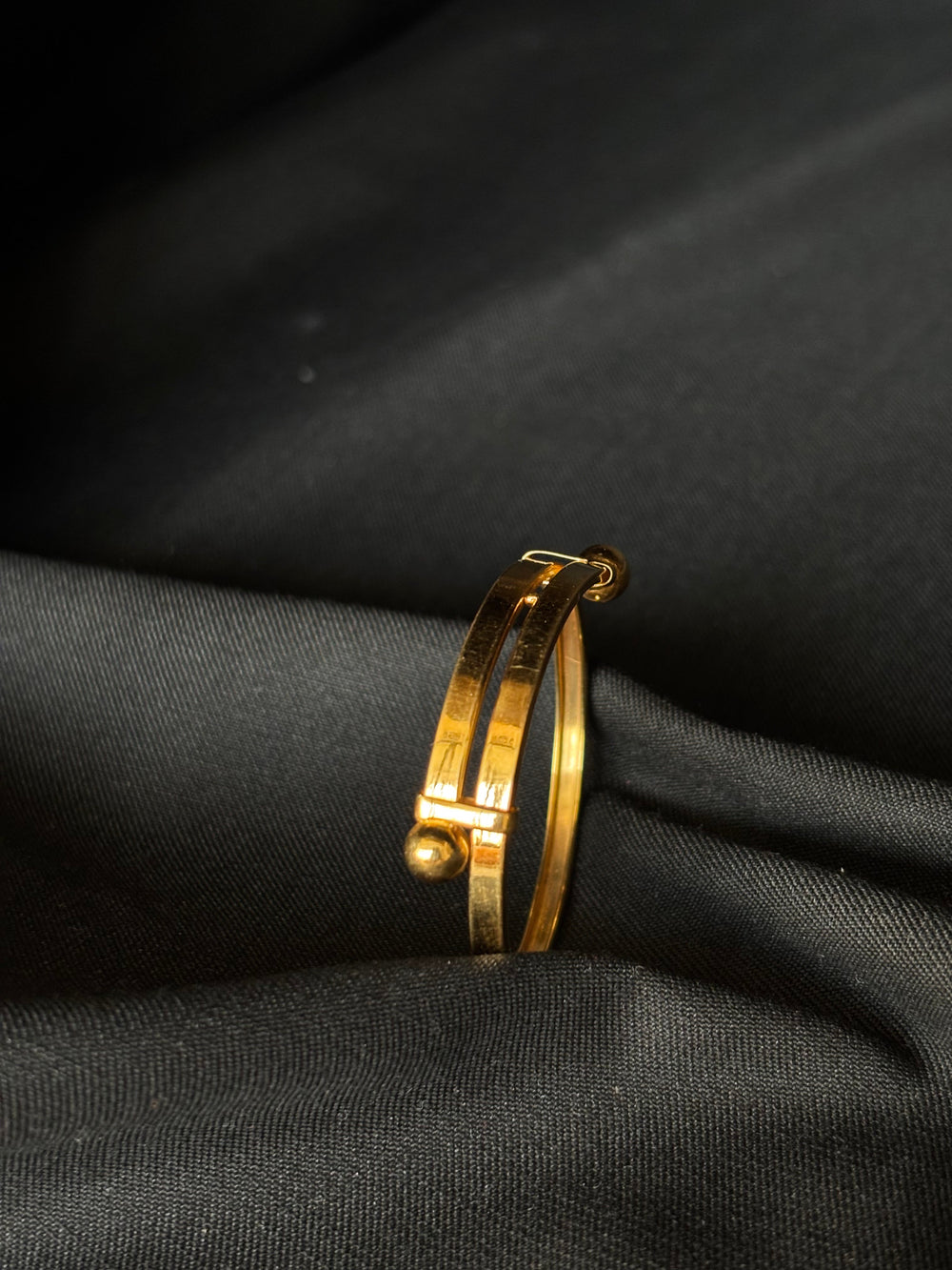 22K Gold Adjustable Baby/Child Bangle Set