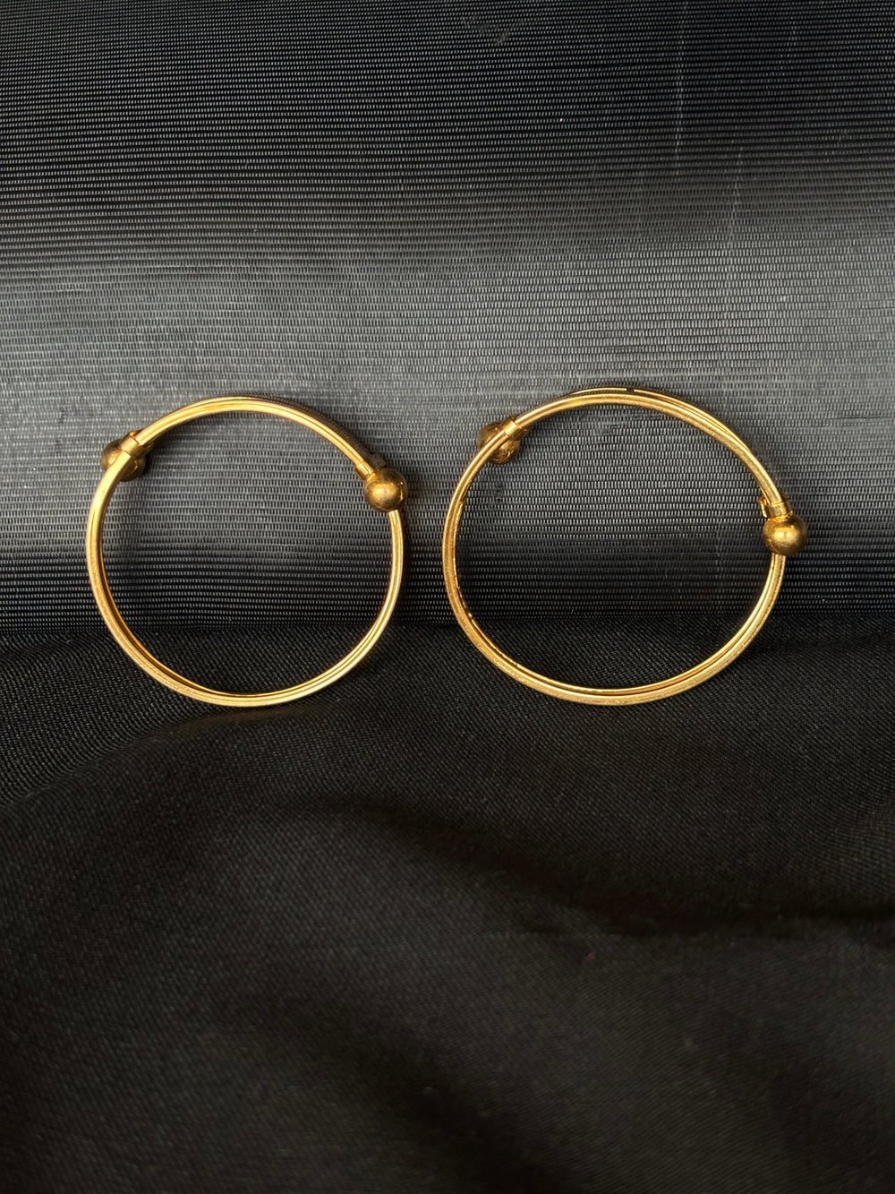 22K Gold Adjustable Baby/Child Bangle Set