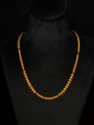 22K Gold Traditional Link Chain Necklace - Intricate Design & Classic Elegance