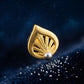 22K Yellow Gold Textured Leaf Stud Earrings | Nature-Inspired Gold Jewelry