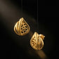 22K Gold Tiered Temple Style Drop Earrings | Traditional Granulated Gold Jewelry