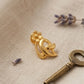 22K Yellow Gold Geometric Textured Stud Earrings | Modern Rhombus Gold Studs
