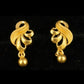 22K Gold Ornate Filigree Teardrop Earrings | Traditional Beaded Gold Drops