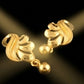 22K Gold Ornate Filigree Teardrop Earrings | Traditional Beaded Gold Drops