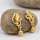 22K Gold Royal Sunburst Filigree Earrings | Traditional Indian Drop Jewelry